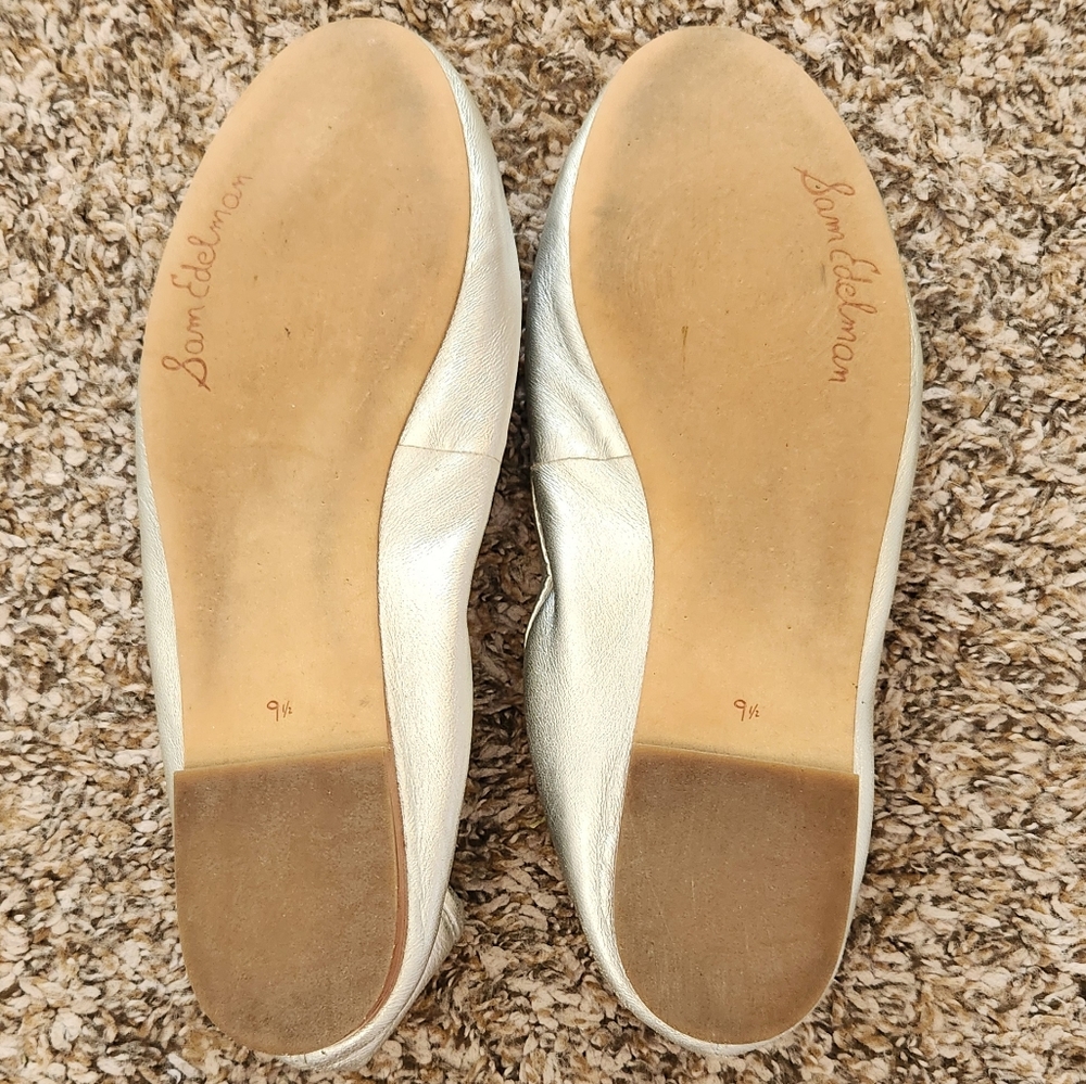 Sam Edelman Felicia Ballet Flats, Silver, Size 9.5 - Picture 2 of 9